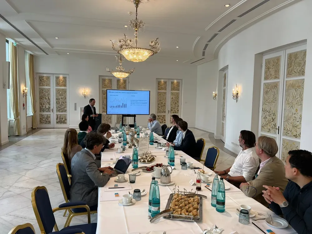 ConveroConnect 2024 presentation to a full room