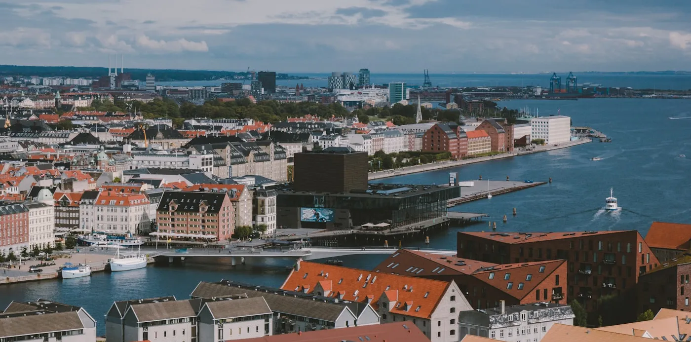 Aerial view of Copenhagen