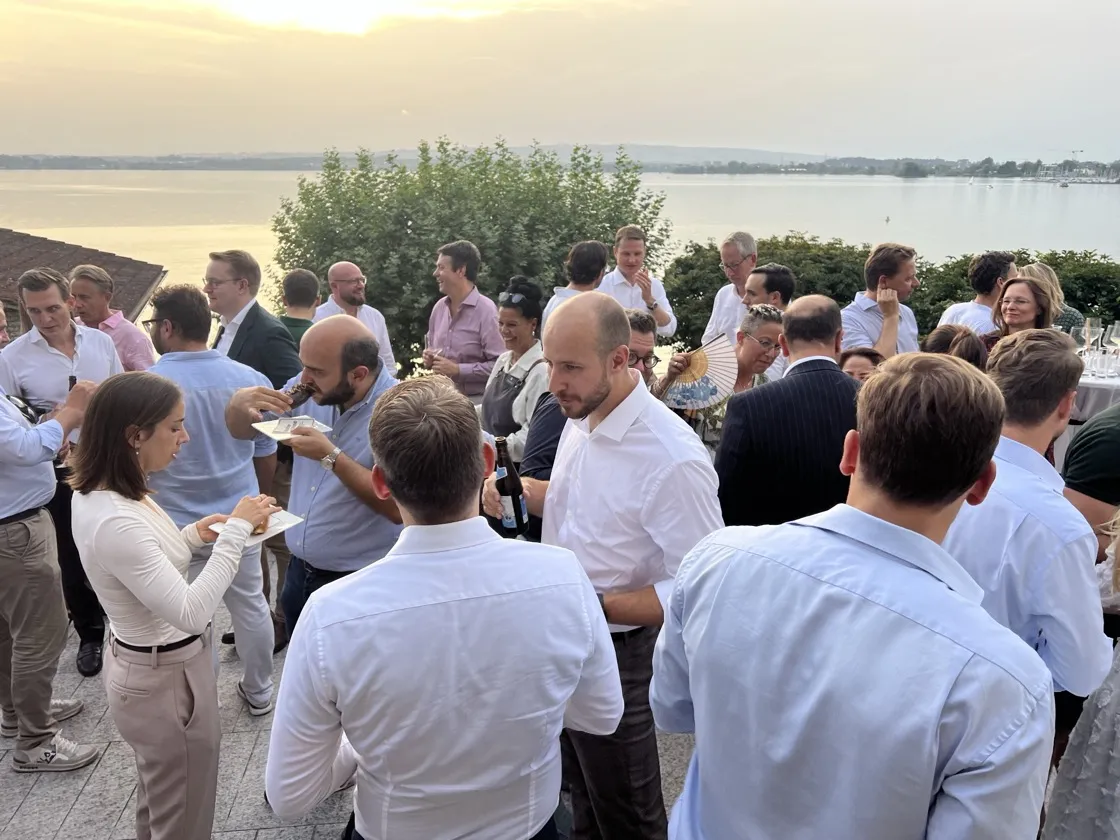 Sunset over the lake at the Convero Summer Event 2026